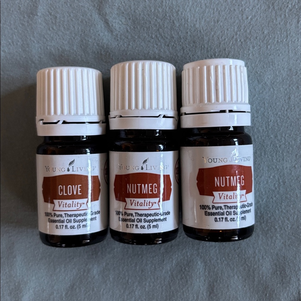 2 Nutmeg and 1 Clove Young Living Vitality Essential Oils